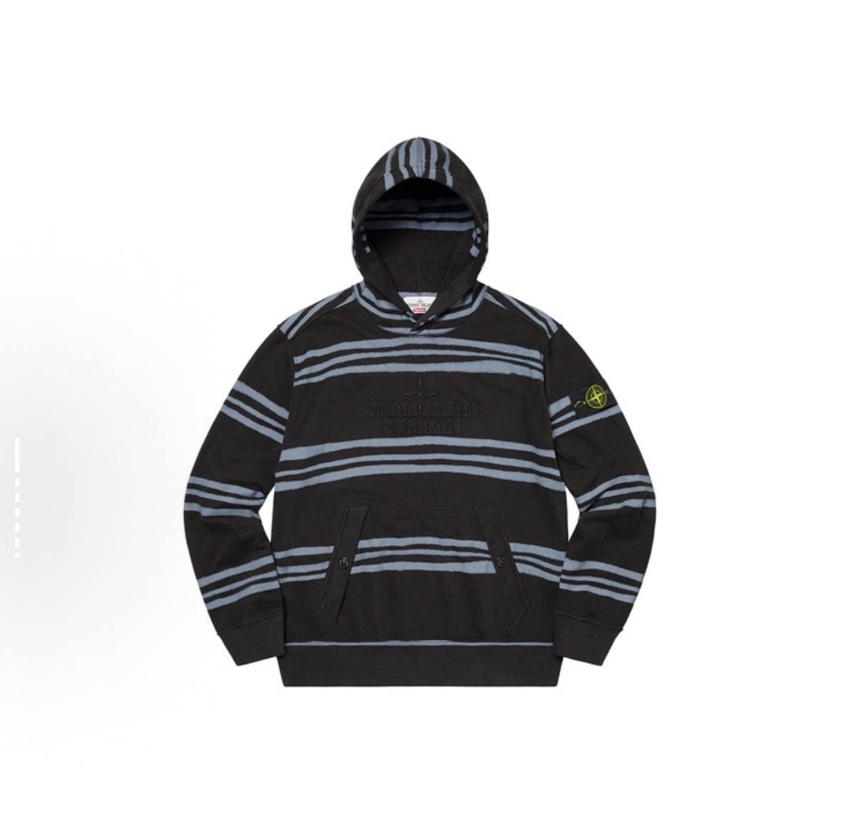 Supreme Stone Island Warp Stripe Hoodie Black (FW20)