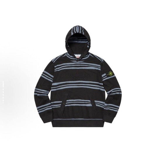 Supreme Stone Island Warp Stripe Hoodie Black (FW20)
