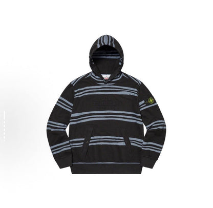 Supreme Stone Island Warp Stripe Hoodie Black (FW20)